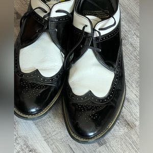 Stacy Adams Blk White Wingtip Derby Brogue size 13